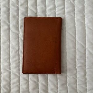 Classic Brown Leather Passport Wallet - Men Accessories